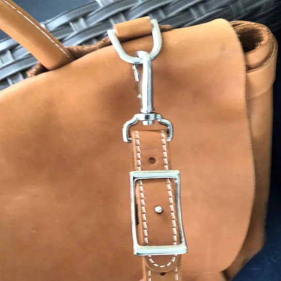 The Counterfit Mailbag Leather Messenger Bag with Adjustable Strap - Picture 3 of 6